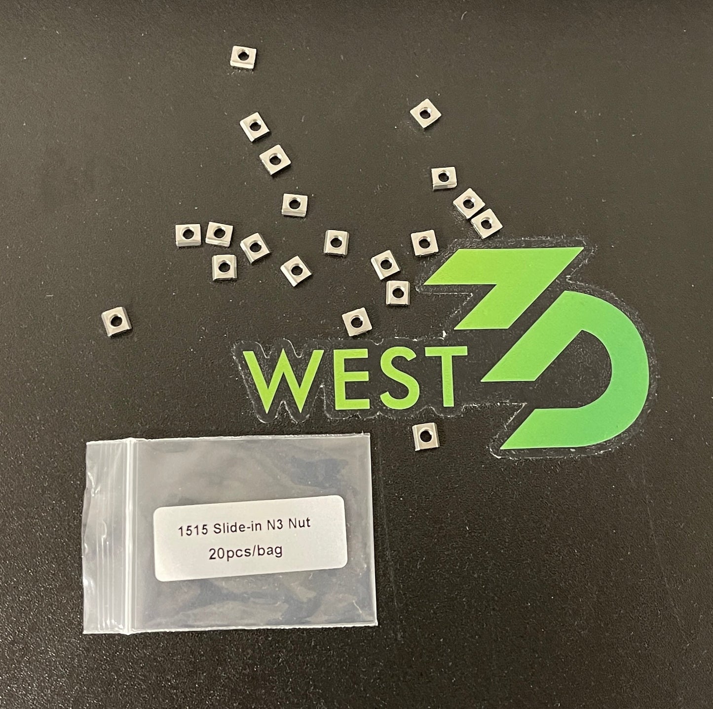 1515 Extrusion M3 Slide-in Nuts - 20pcs West3D Printing