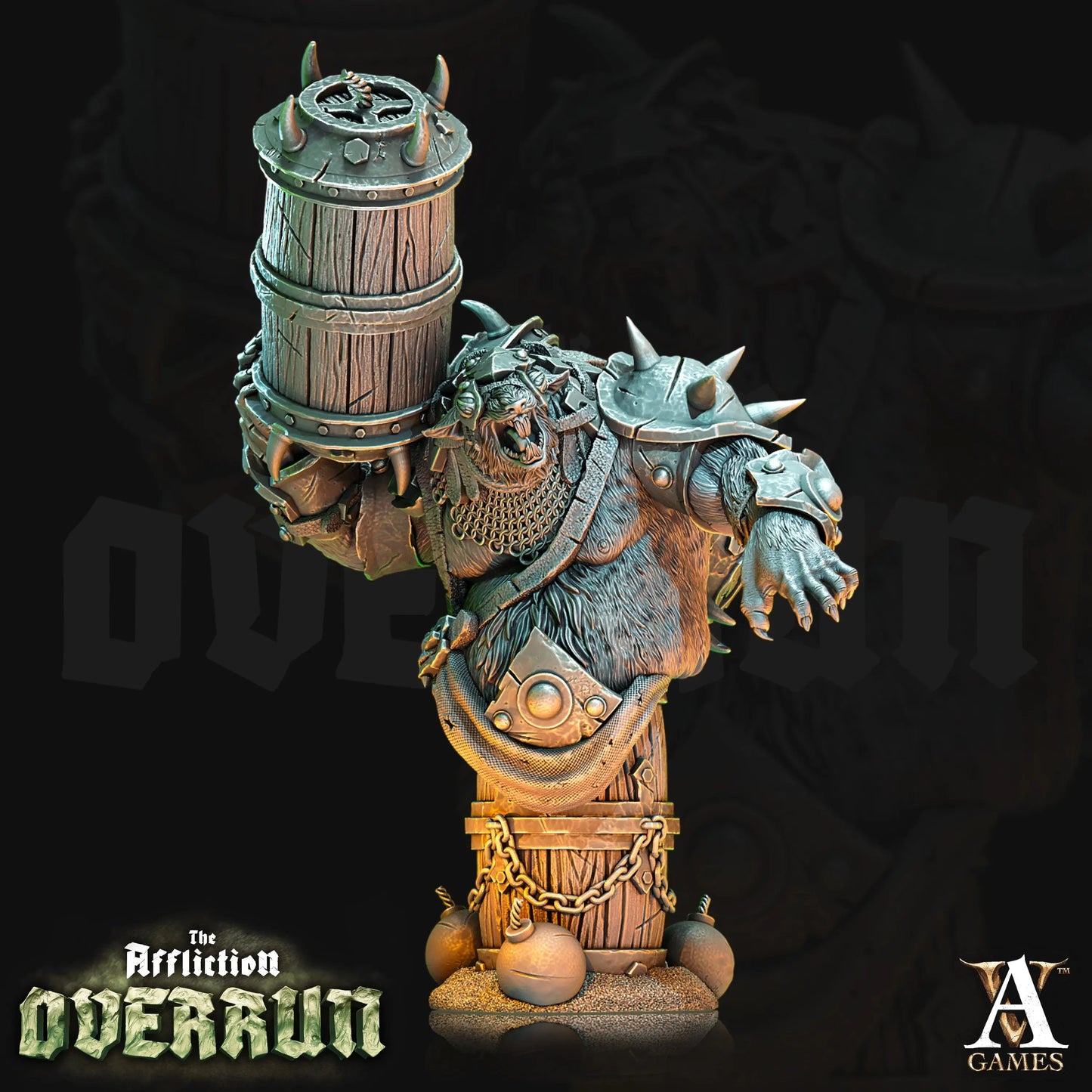 3D Printed Archvillain Games Affliction Overrun - Rat Saboteur Bust 28mm 32mm D&D 3D printed terrain 39.90 3DPrintiverse.com