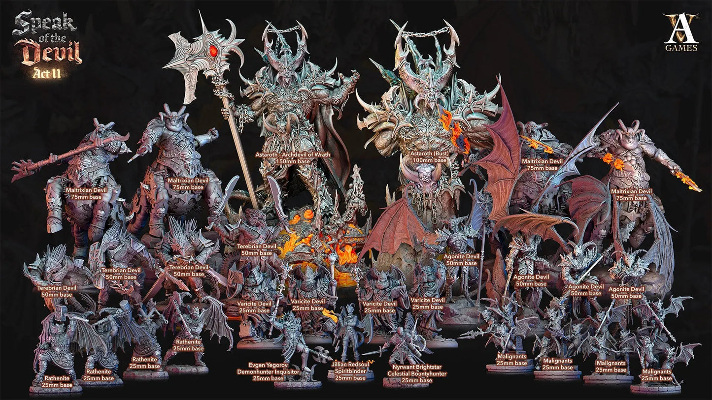 3D Printed Archvillain Games Agonite Devil Speak of the Devil Act II 28 32mm D&D 3D printed terrain 3DPrintiverse.com