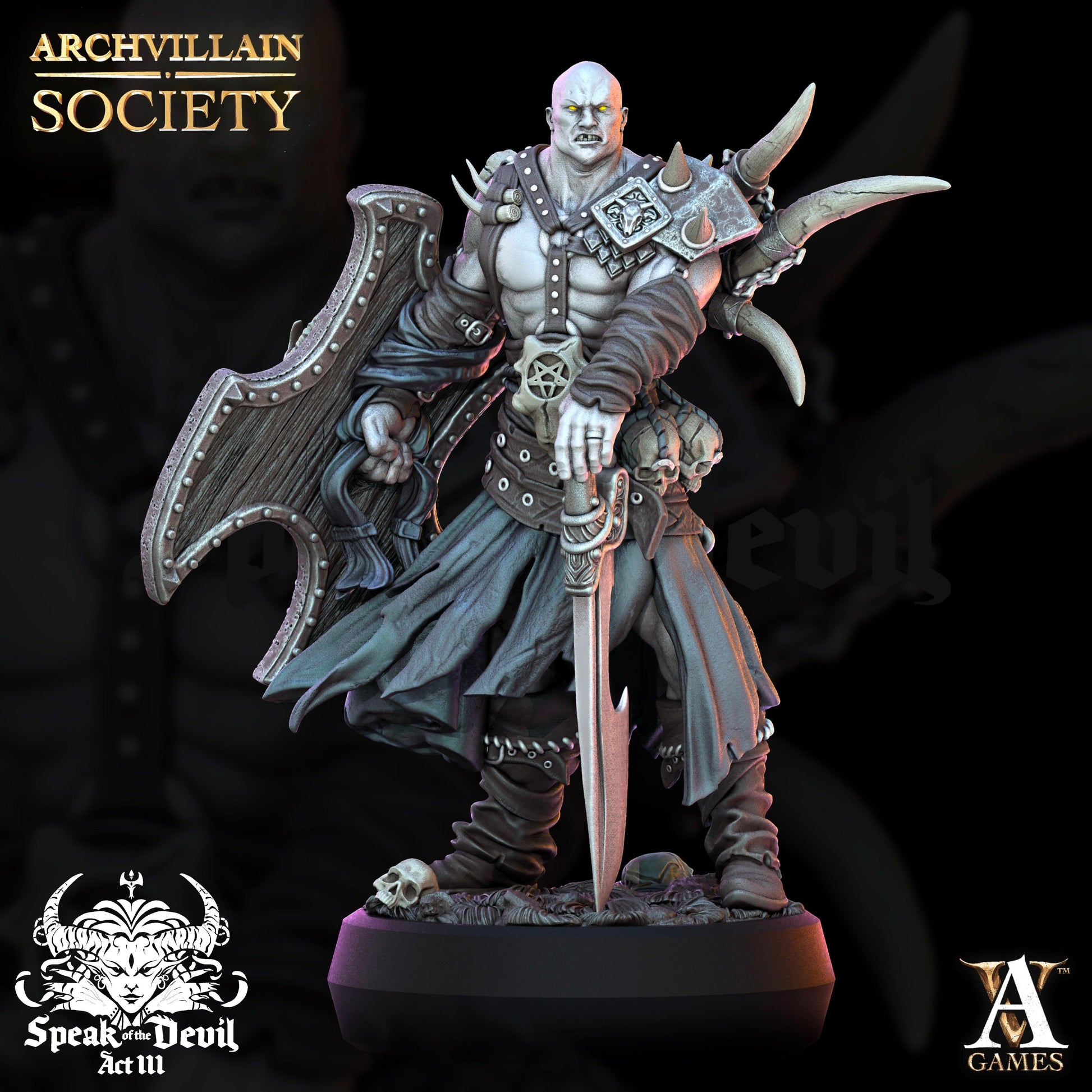 3D Printed Archvillain Games Alaric Voidblade Archvillain Society Vol. XXV 28 32mm D&D 3D Printing Boss