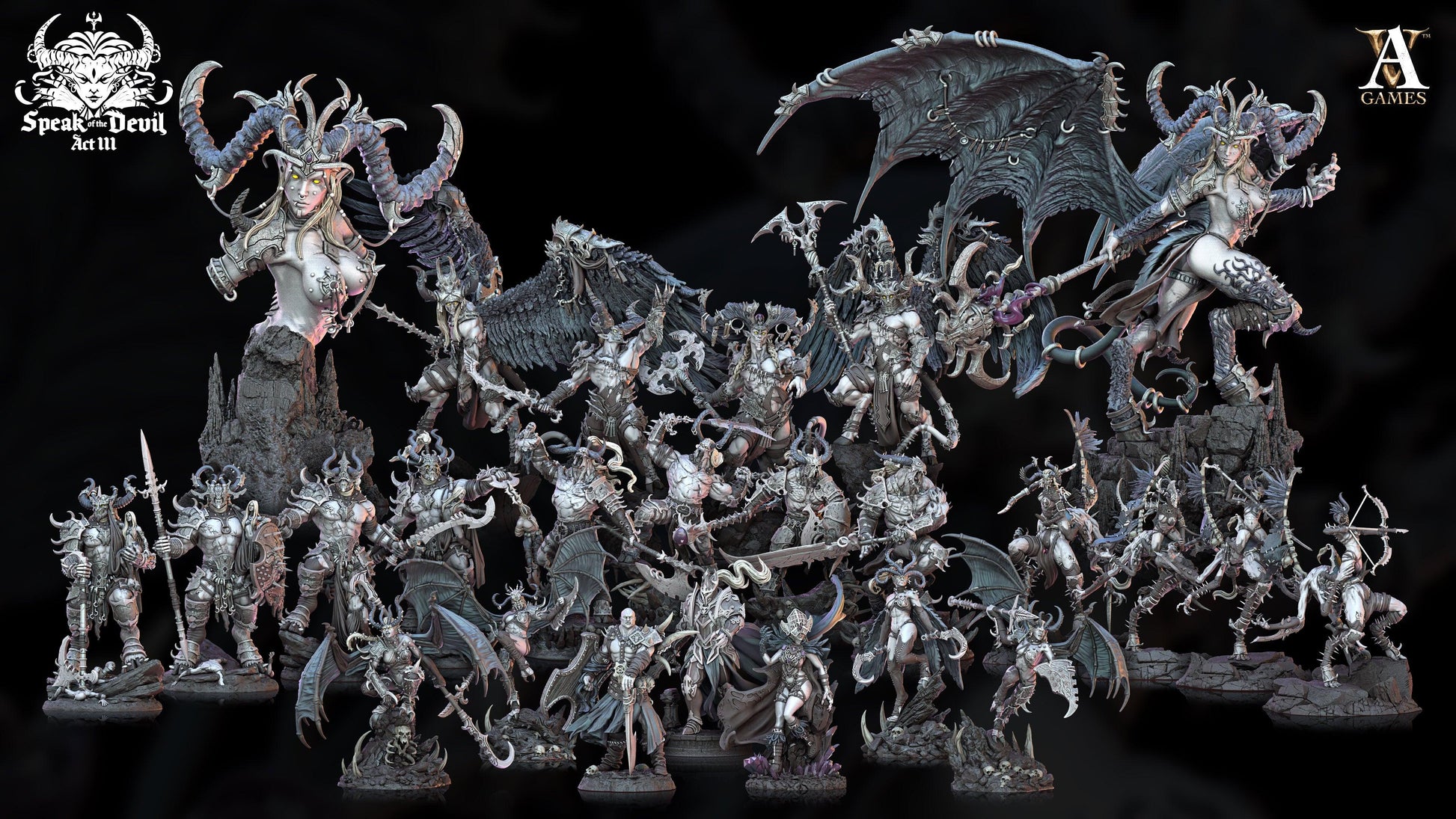 3D Printed Archvillain Games Anedos - The Lost Grace Speak of the Devil Vol. III 28 32mm 3D Printing Boss