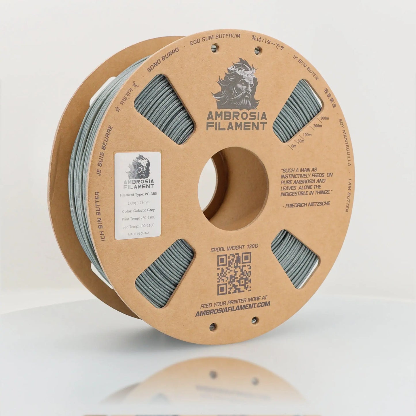 AMBROSIA PC-ABS Filament of the Gods - 1KG Bambu AMS Friendly Cardboard Spools Premium 3D Printing Filament House Polycarbonate ABS Filament 24.99 3DPrintiverse.com