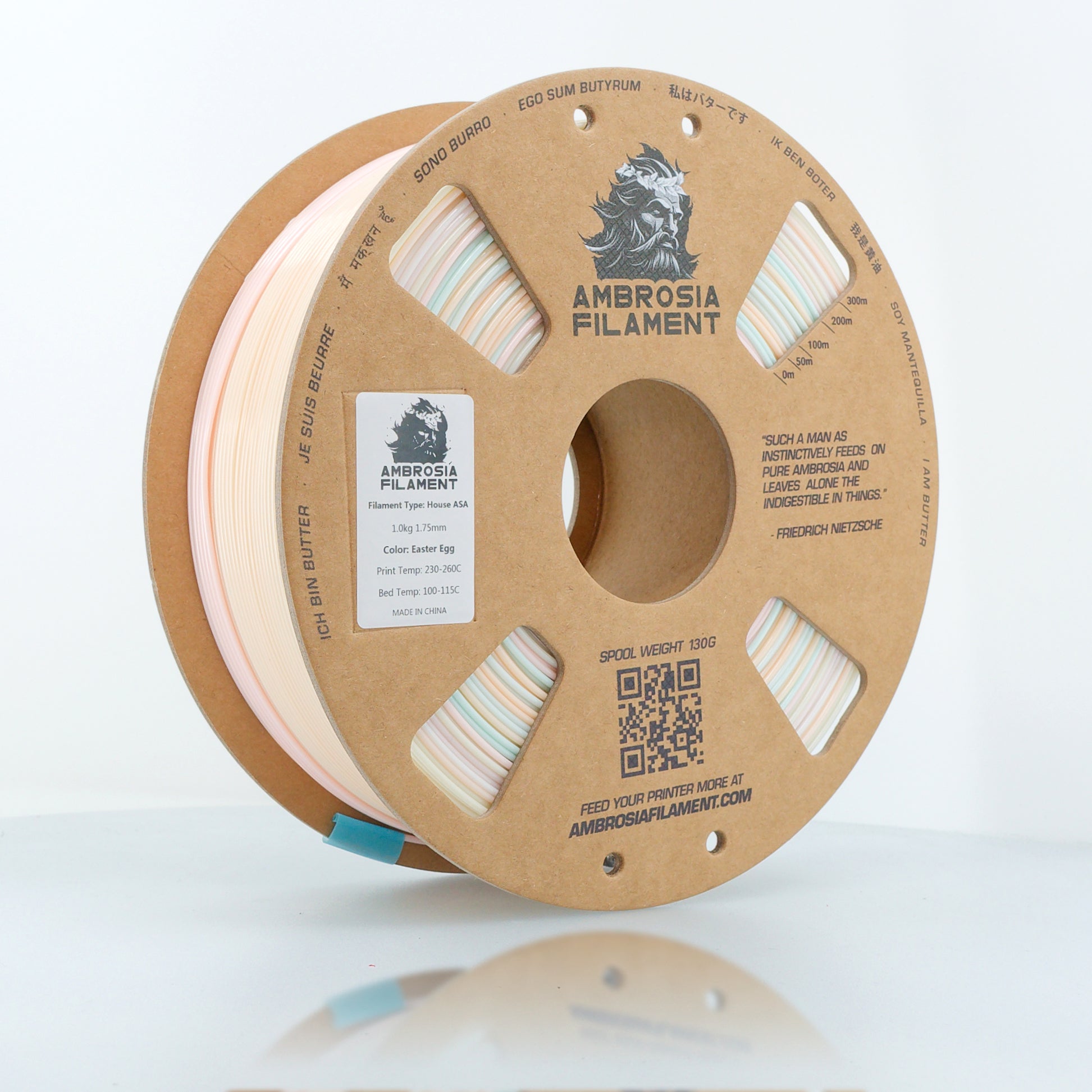 AMBROSIA ASA Filament of the Gods - 1KG Bambu AMS Friendly Cardboard Spools Premium 3D Printing Filament House ASA West3D Printing