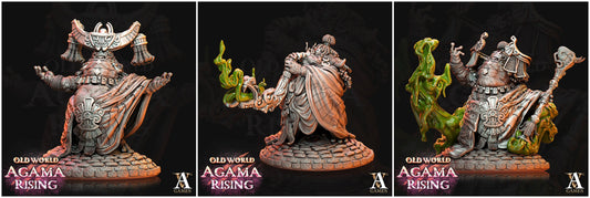 3D Printed Archvillain Games Acolytes of Ziskal Old World Agama Rising 28 32mm D&D 3D Printing Boss