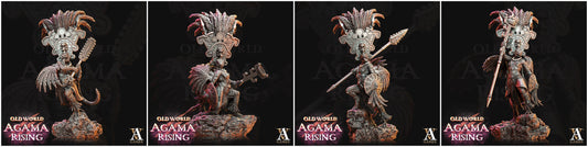 3D Printed Archvillain Games Agama Sundancers Old World Agama Rising 28 32mm D&D 3D Printing Boss