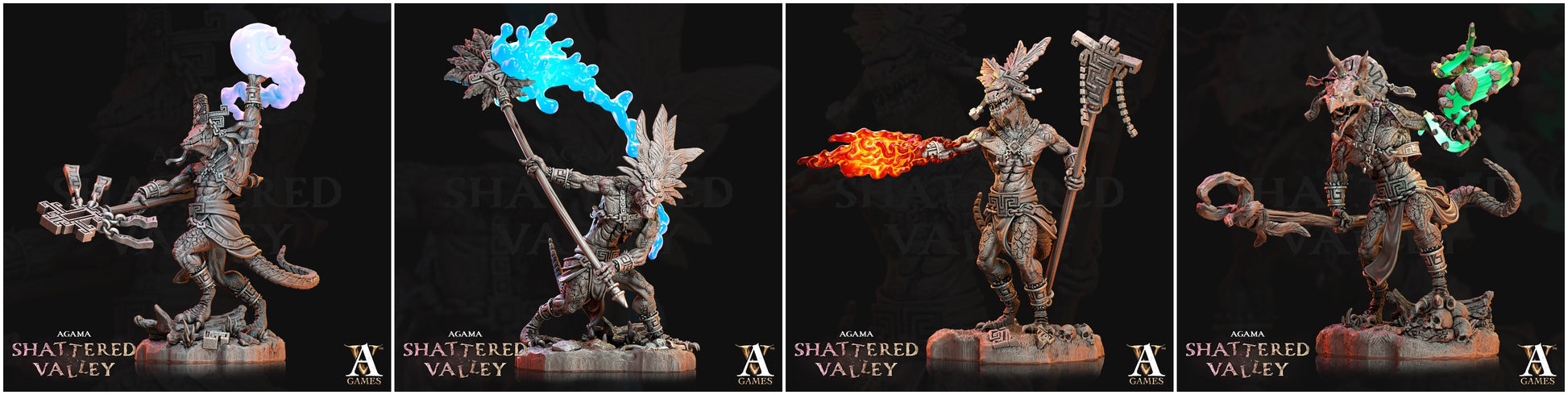 3D Printed Archvillain Games Agama Ajkin Agama Shattered Valley 28 32mm D&D 3D Printing Boss