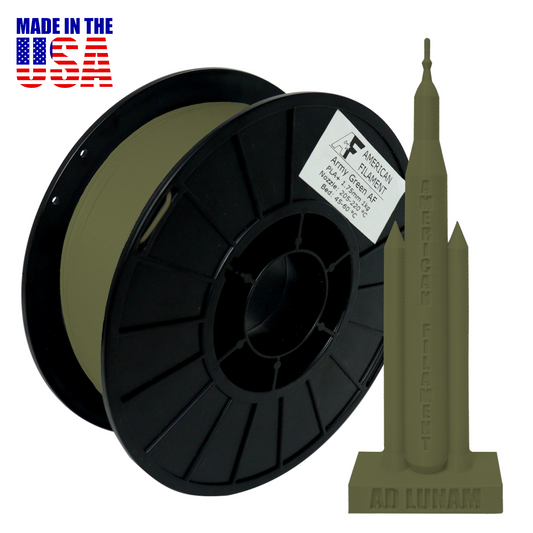 Army Green AF PLA+ 3D Printer Filament,1.75 mm Diameter American Filament