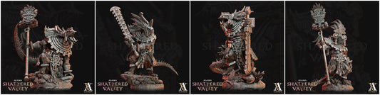 3D Printed Archvillain Games Agama Shattered Valley - Agama Aztical 28mm 32mm D&D 3D Printing Boss