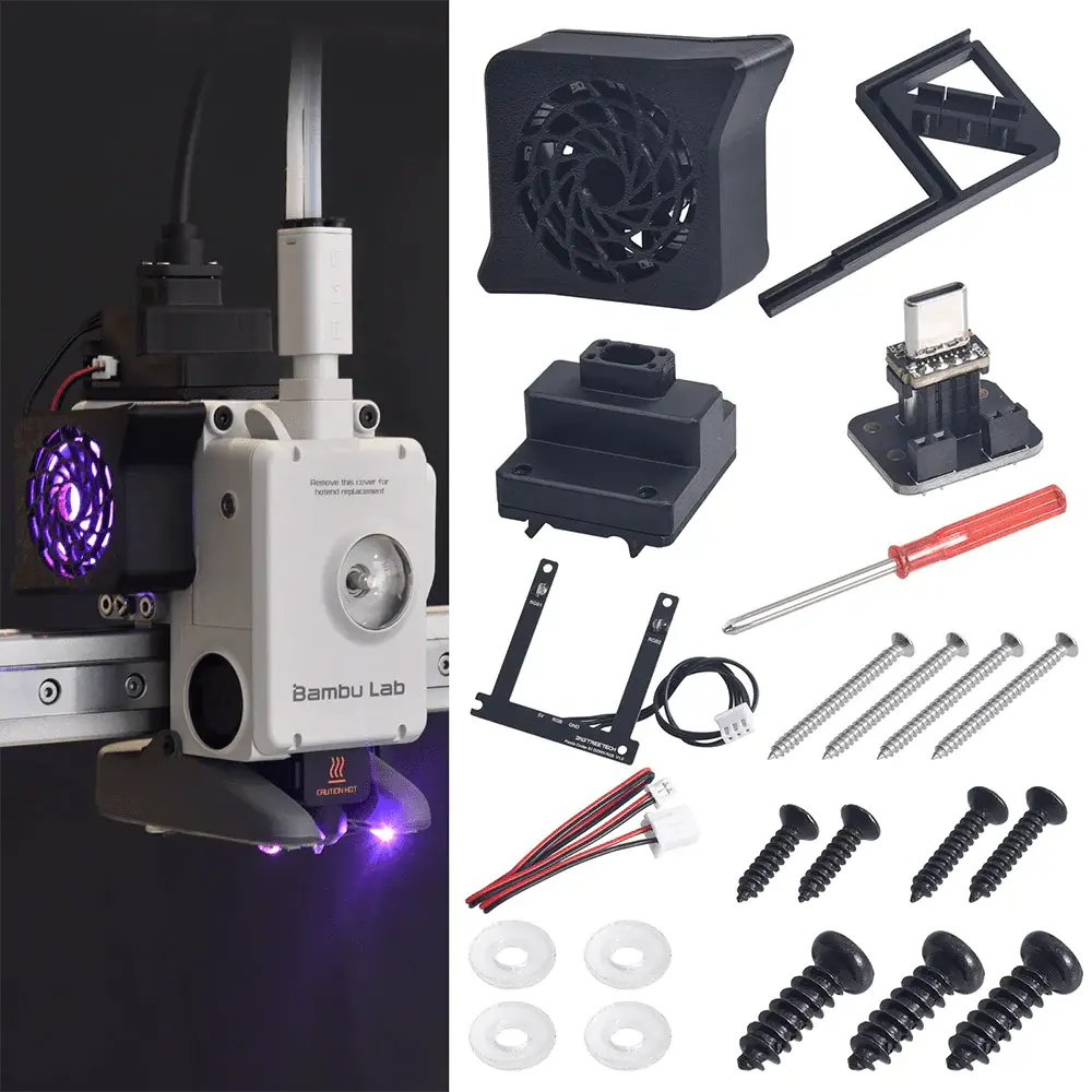 BIQU Panda Cooler For A1 / A1 Mini Smart Cooling Fan with ESP32 Chip WebUI Control and RGB Lighting 3D Printer Accessories 3DPrintiverse.com