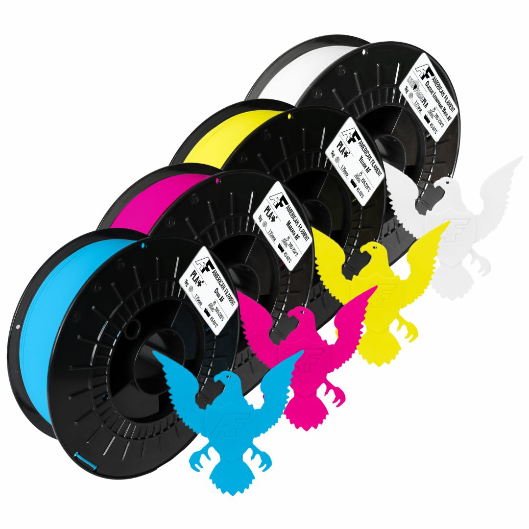 CMYK PLA+ Color Sample Swatch Set American Filament