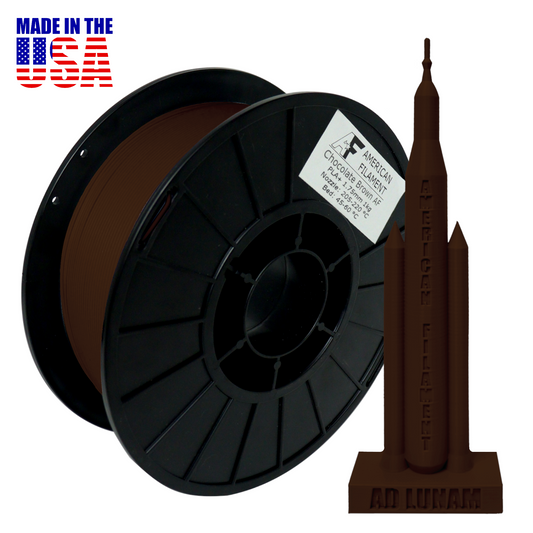 Chocolate Brown AF 1.75mm PLA+ Filament Made in the USA! American Filament