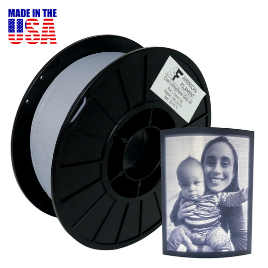 Cool Lithophane Gray AF 1.75mm PLA Filament - created by Lithophane Maker! American Filament
