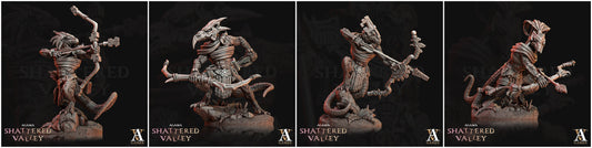 3D Printed Archvillain Games Agama Shattered Valley - Agama Jungle Scouts 28mm 32mm D&D 3D Printing Boss