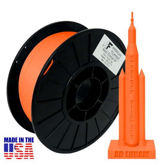 Neon Orange AF 1.75mm PLA+ Filament Made in the USA! American Filament