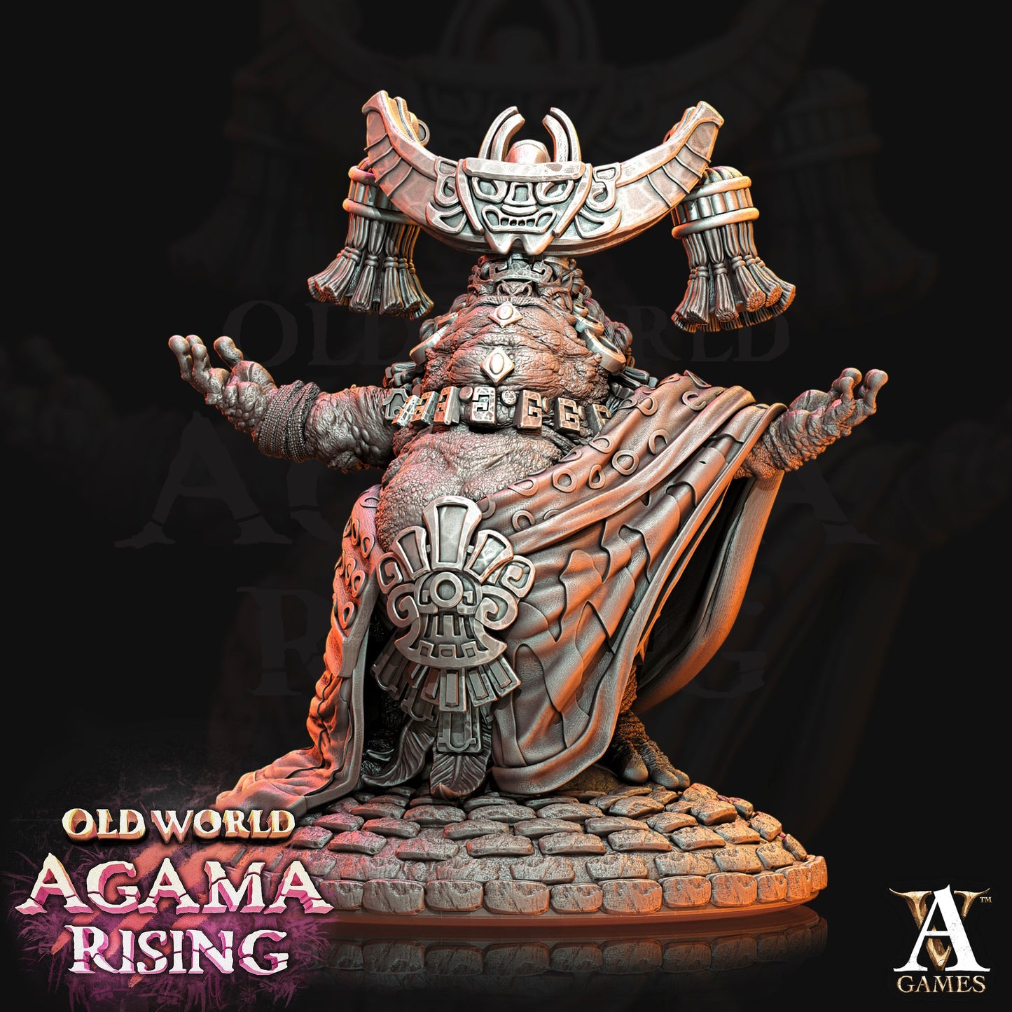 3D Printed Archvillain Games Acolytes of Ziskal Old World Agama Rising 28 32mm D&D 3D Printing Boss