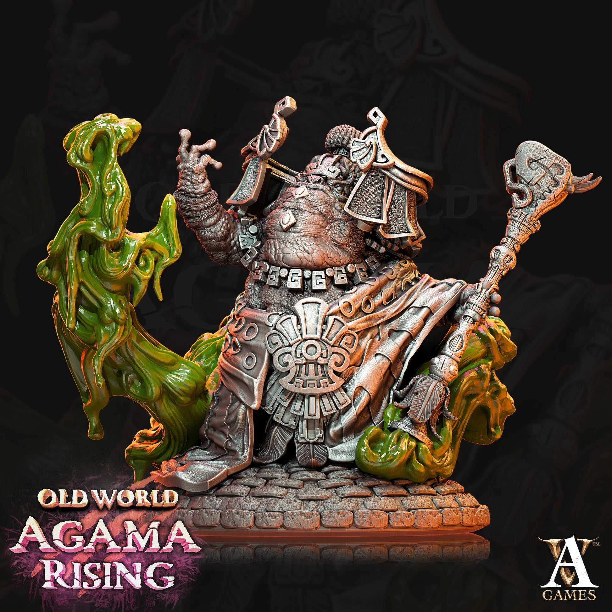 3D Printed Archvillain Games Acolytes of Ziskal Old World Agama Rising 28 32mm D&D 3D Printing Boss