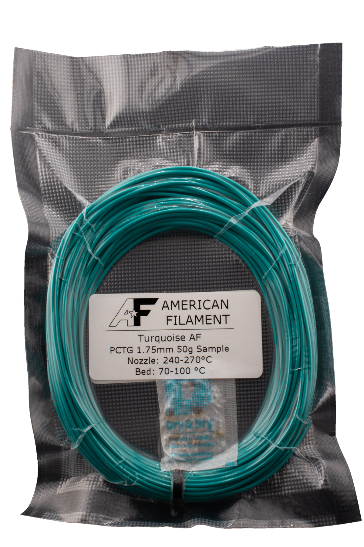Turquoise AF 1.75mm PCTG Filament Made in the USA! PCTG 3DPrintiverse.com