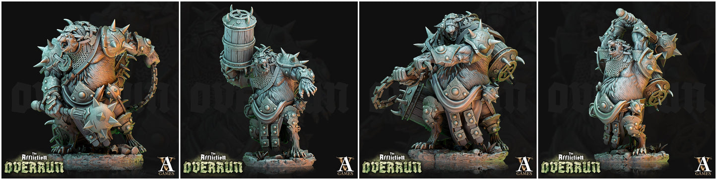 3D Printed Archvillain Games Affliction Overrun - Rat Saboteurs 28mm 32mm D&D 3D Printing Boss