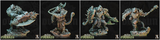 3D Printed Archvillain Games Affliction Overrun - Rat Warmongers 28mm 32mm D&D 3D Printing Boss