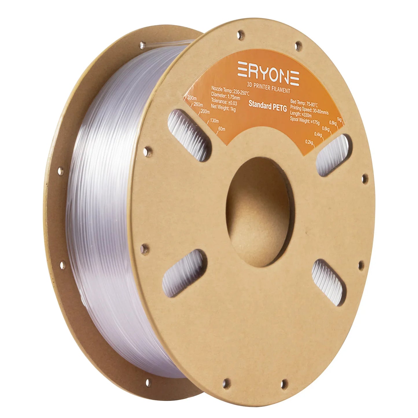 ERYONE PETG Filament 1kg 1.75mm ±0.03mm For 3D Printer,1KG (2.2LBS) 3D Printing Fast Shipping
