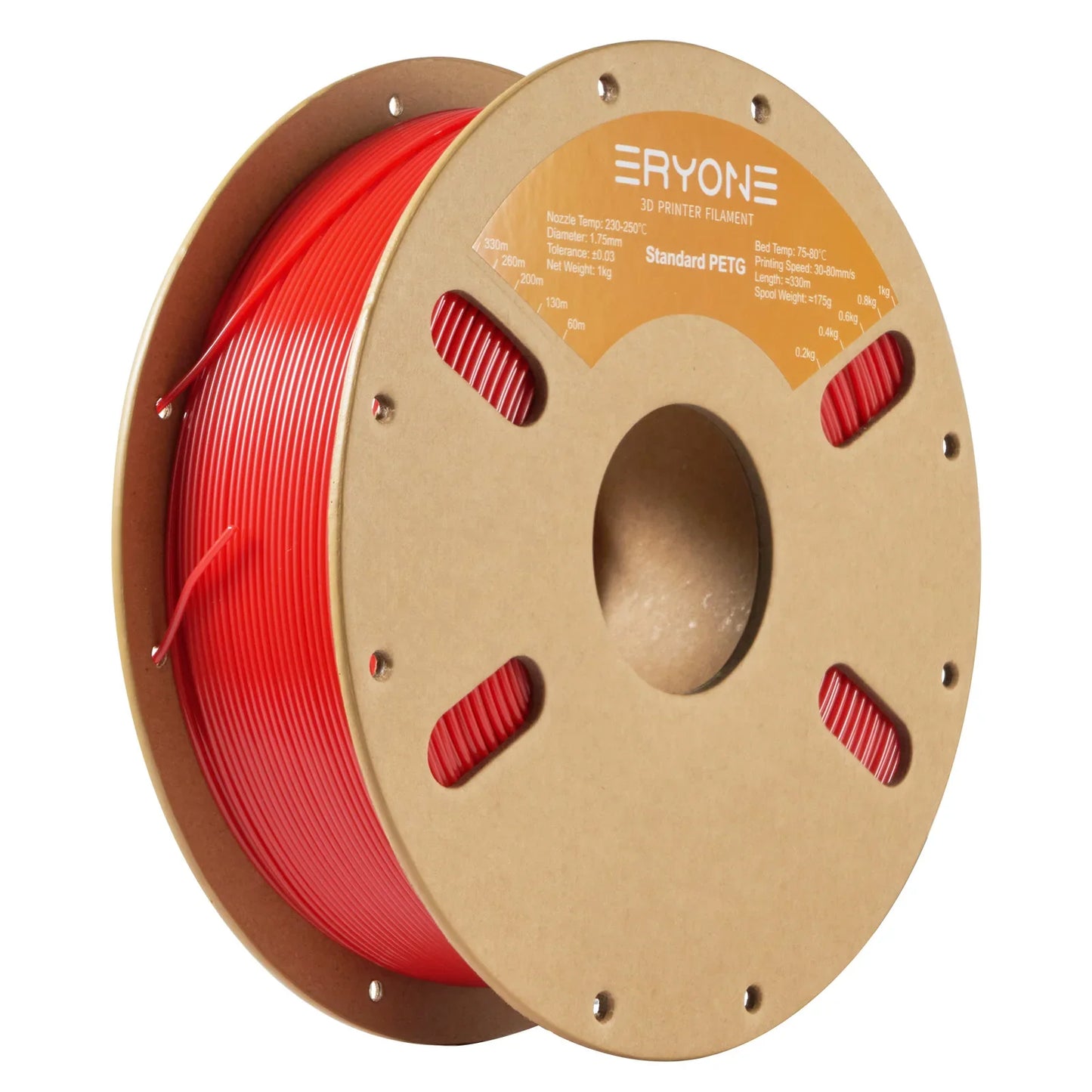 ERYONE PETG Filament 1kg 1.75mm ±0.03mm For 3D Printer,1KG (2.2LBS) 3D Printing Fast Shipping