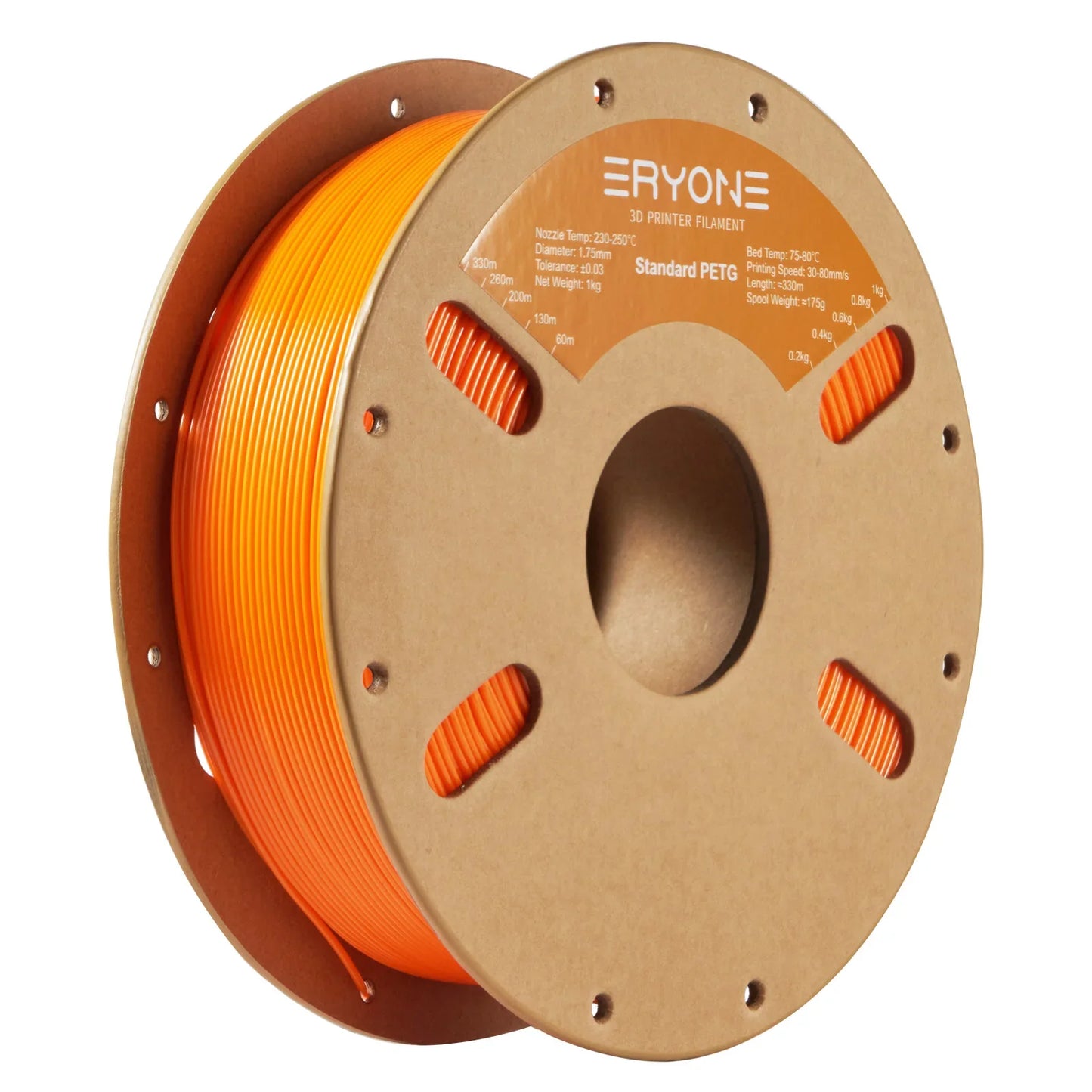 ERYONE PETG Filament 1kg 1.75mm ±0.03mm For 3D Printer,1KG (2.2LBS) 3D Printing Fast Shipping