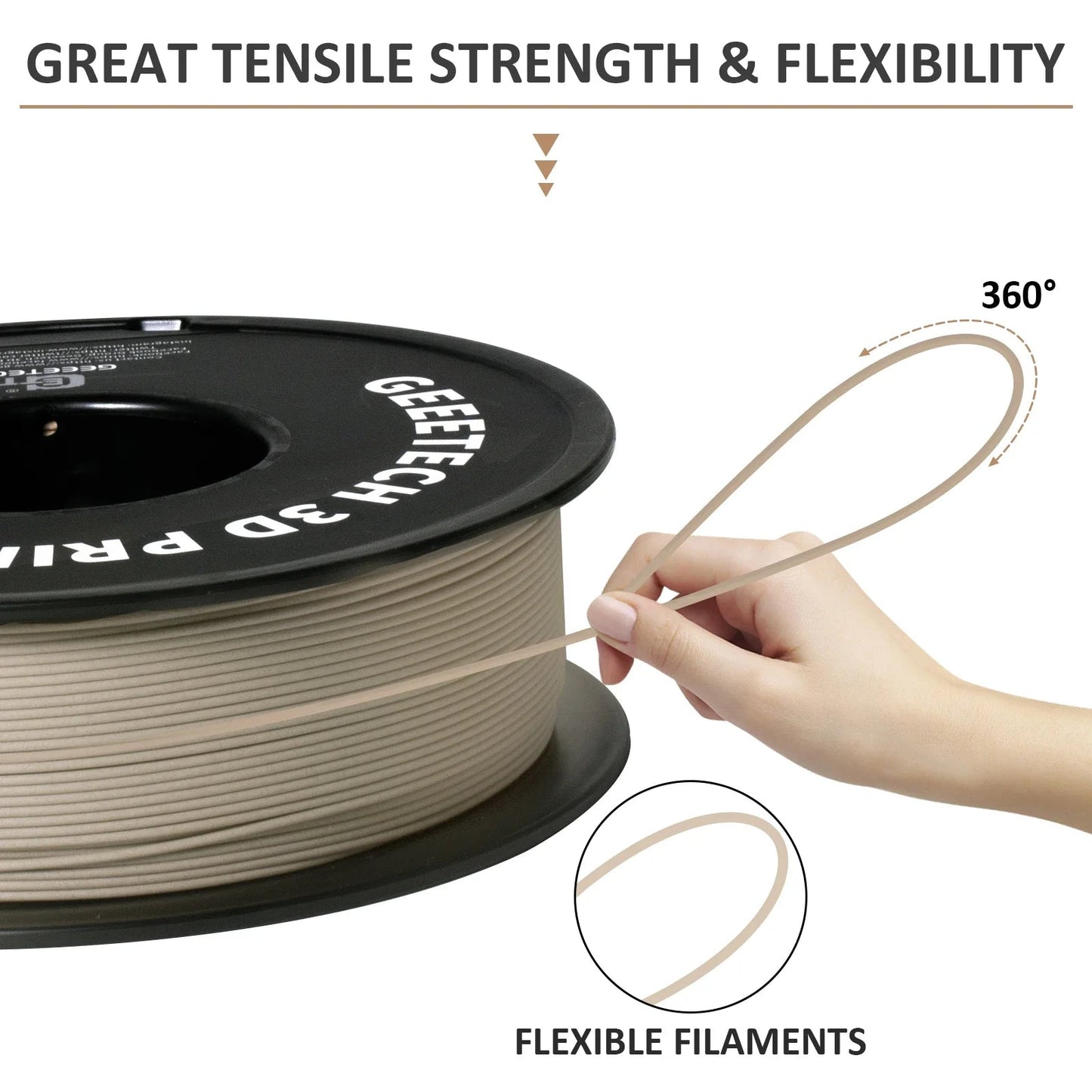 Geeetech Wood PLA 1kg 1.75mm Filament 3d Print wire Vacuum Packaging Local Warehouses Colorful Plastic for FDM 3D printer ZeeBelle.com