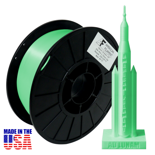 Neon Green AF Silk PLA 3D Printer Filament,1.75 mm Diameter,1 kg Spool American Filament