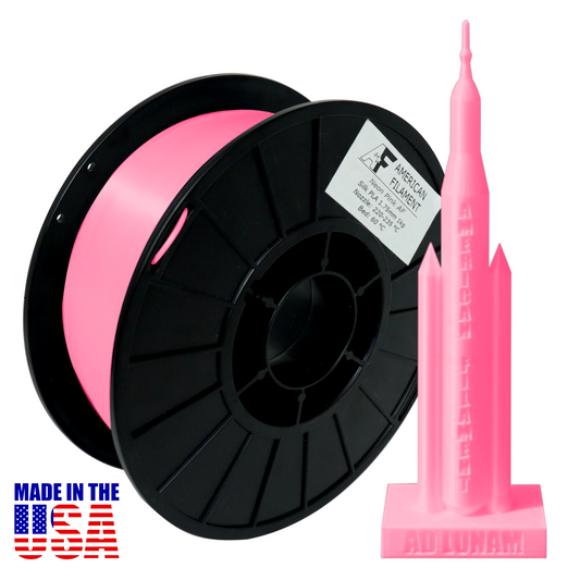 Neon Pink AF Silk PLA 3D Printer Filament,1.75 mm Diameter,1 kg Spool American Filament