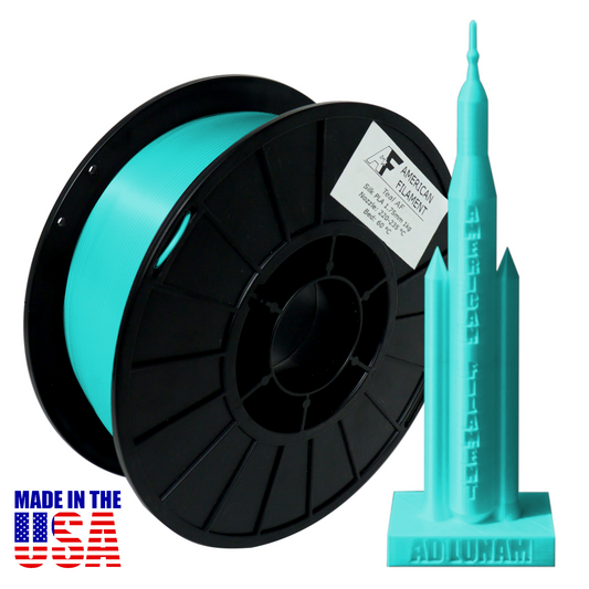 Teal AF Silk PLA 3D Printer Filament, 1.75 mm Diameter, 1 kg Spool American Filament