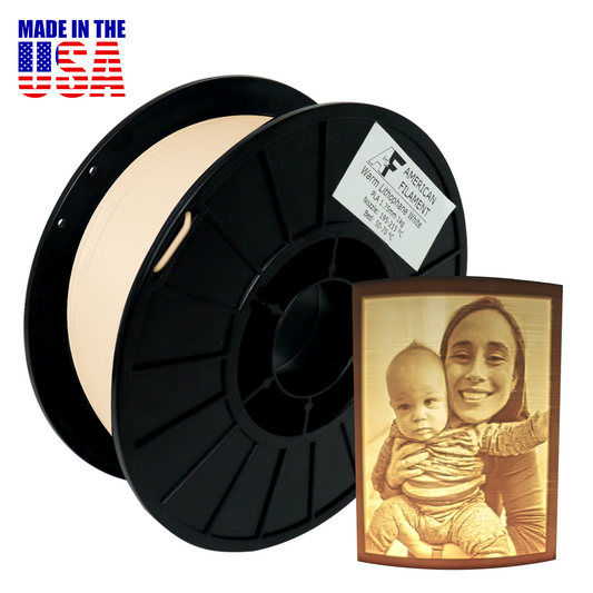 Warm Lithophane White AF 1.75mm PLA Filament - created by Lithophane Maker! American Filament