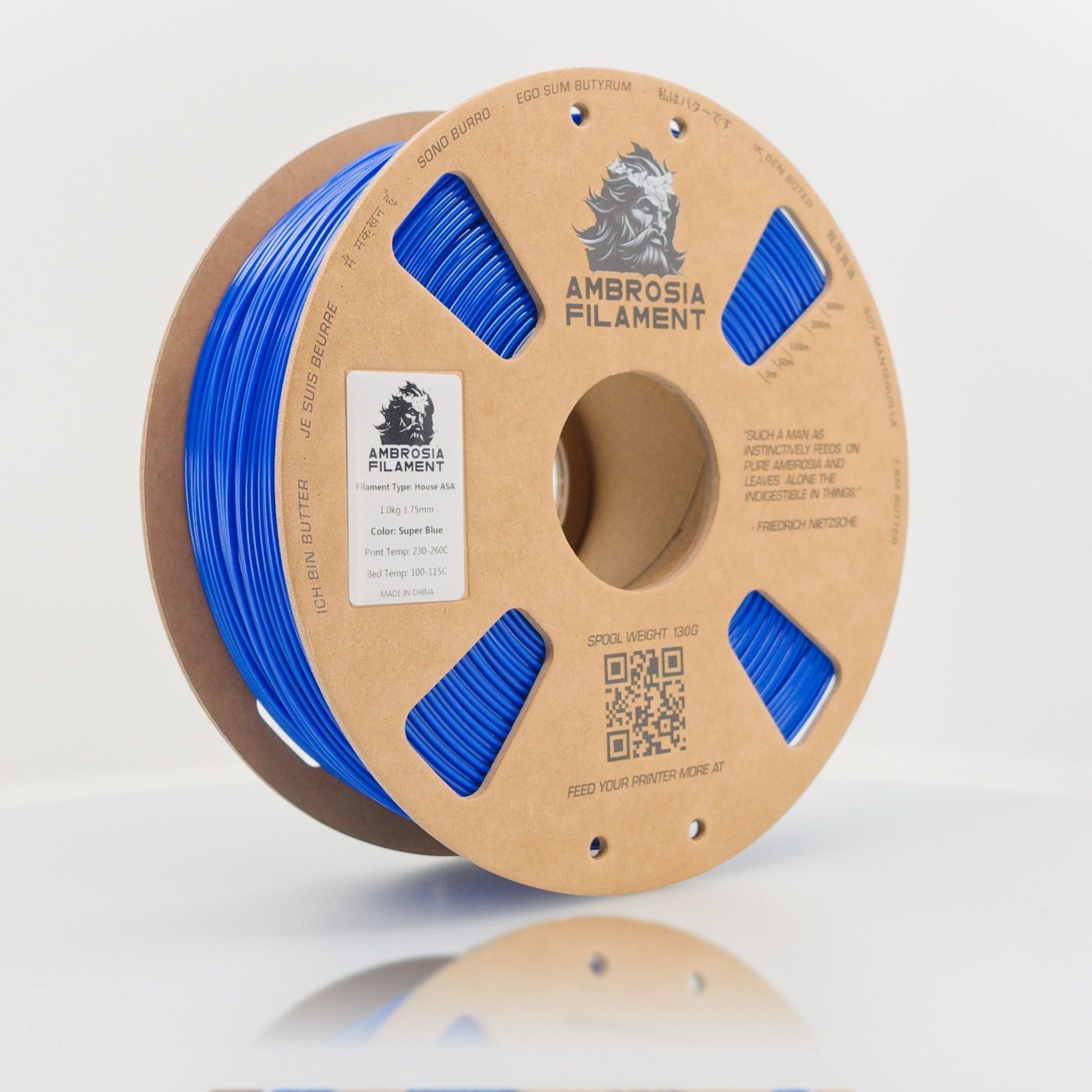AMBROSIA ASA Filament of the Gods - 1KG Bambu AMS Friendly Cardboard Spools Premium 3D Printing Filament House ASA West3D Printing