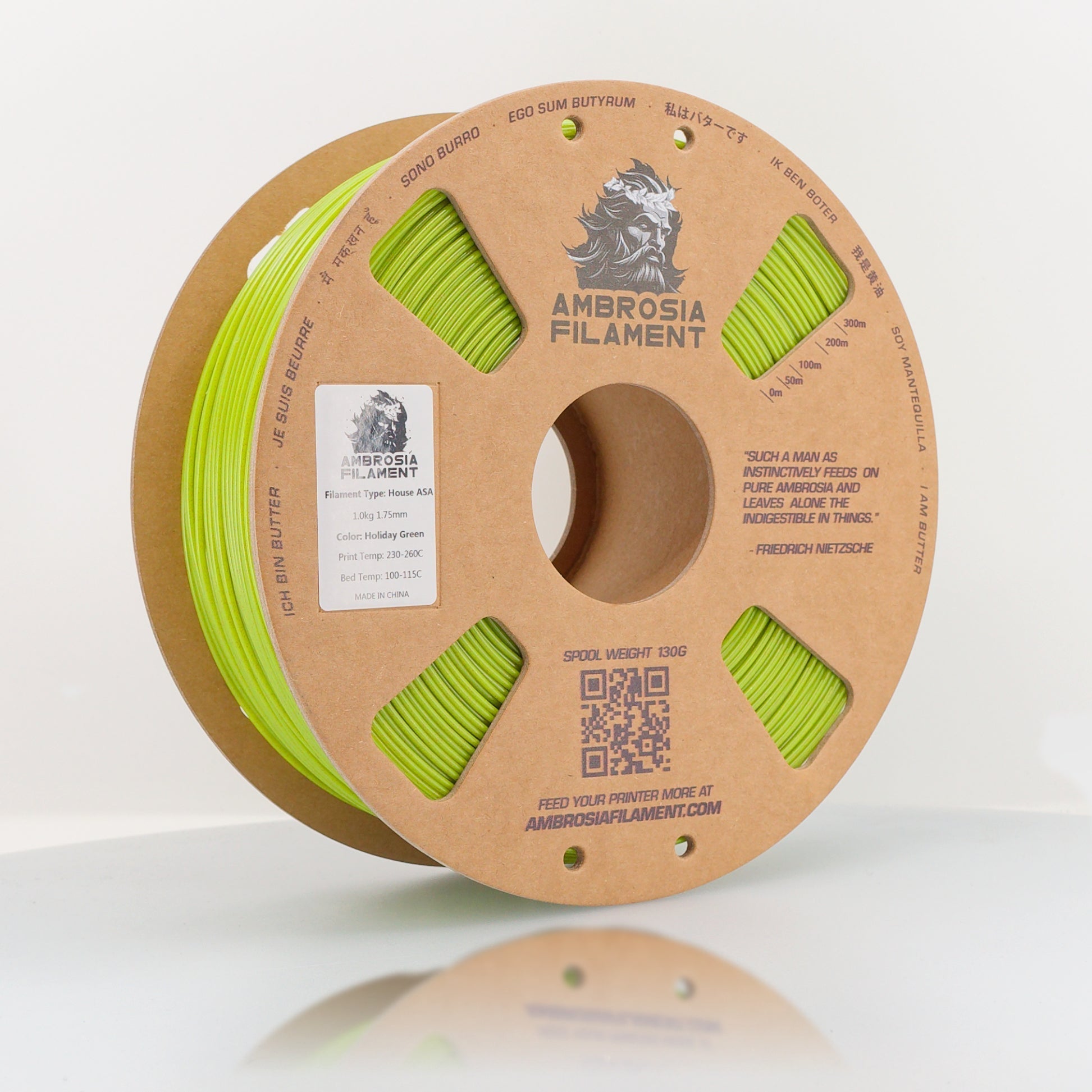 AMBROSIA ASA Galactic Filament of the Gods (Glitter / Sparkle) - 1KG Bambu AMS Friendly Cardboard Spools Premium 3D Printing Filament West3D Printing