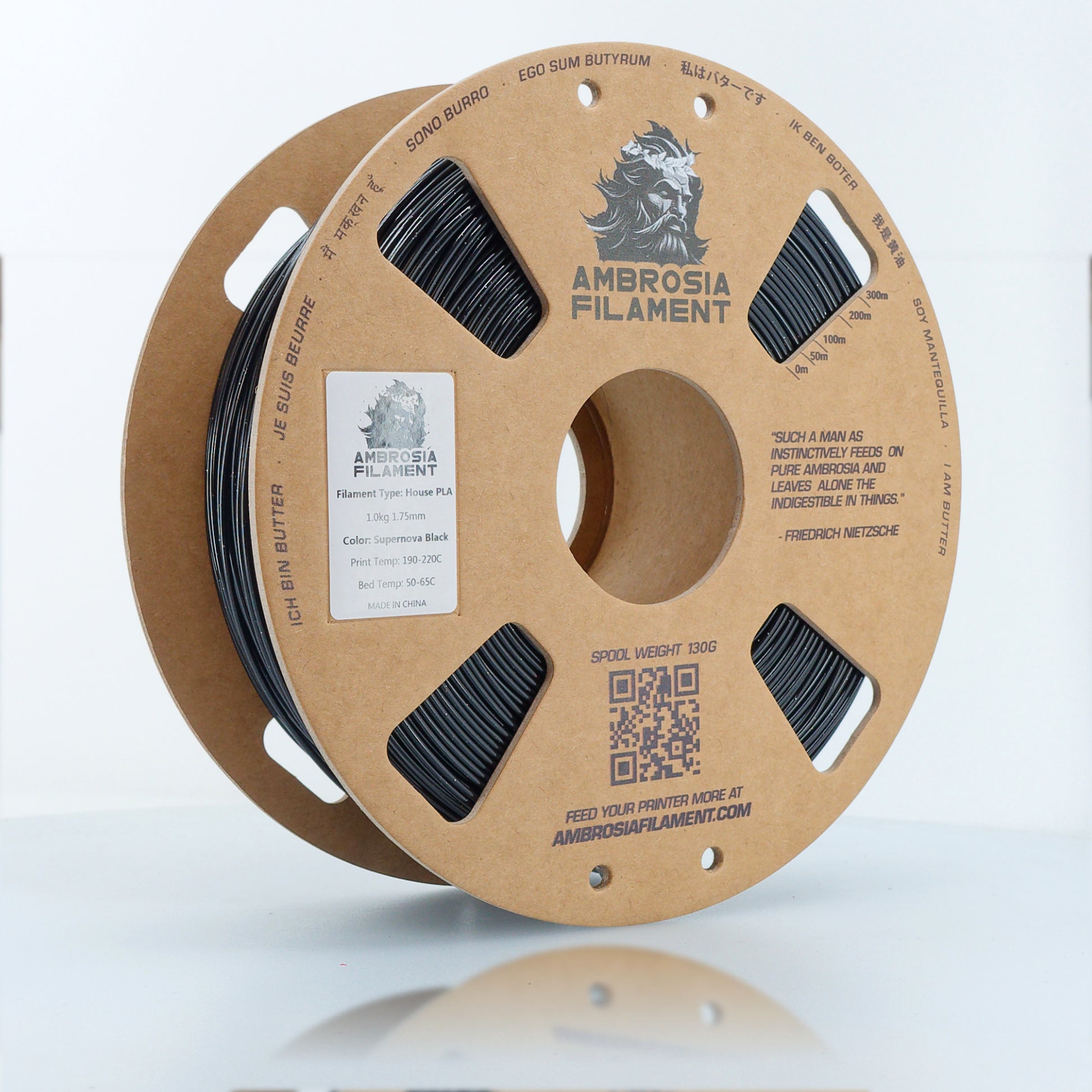 AMBROSIA ASA Galactic Filament of the Gods (Glitter / Sparkle) - 1KG Bambu AMS Friendly Cardboard Spools Premium 3D Printing Filament West3D Printing