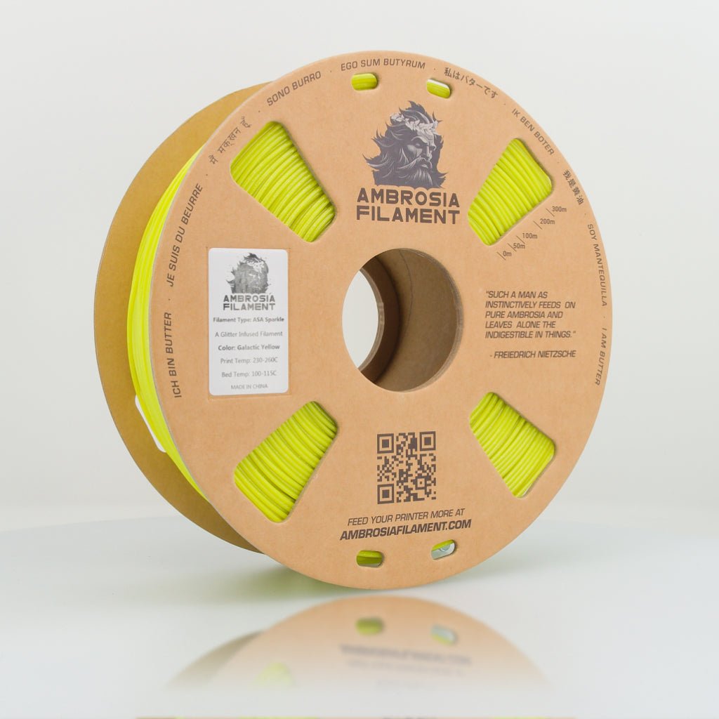 AMBROSIA ASA Galactic Filament of the Gods (Glitter / Sparkle) - 1KG Bambu AMS Friendly Cardboard Spools Premium 3D Printing Filament West3D Printing