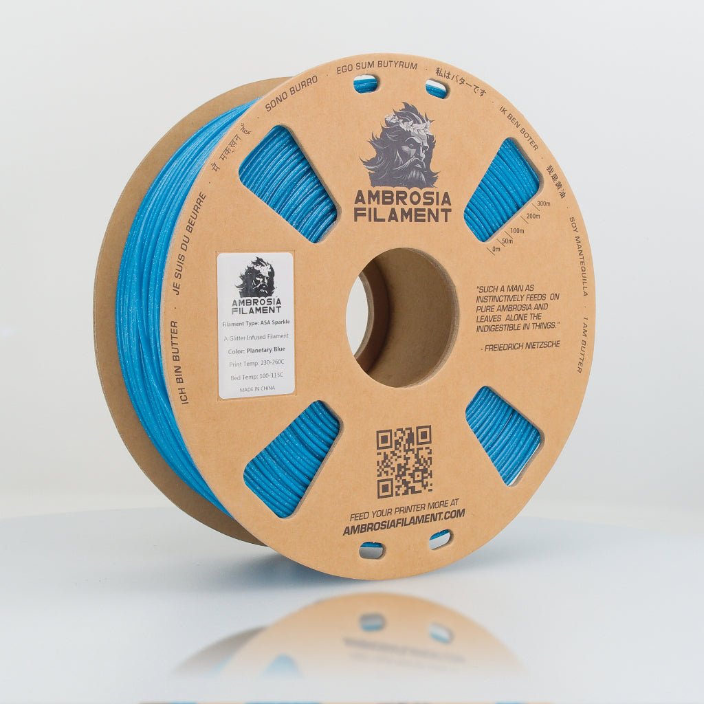 AMBROSIA ASA Galactic Filament of the Gods (Glitter / Sparkle) - 1KG Bambu AMS Friendly Cardboard Spools Premium 3D Printing Filament West3D Printing
