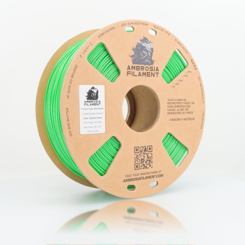 AMBROSIA ASA Galactic Filament of the Gods (Glitter / Sparkle) - 1KG Bambu AMS Friendly Cardboard Spools Premium 3D Printing Filament West3D Printing