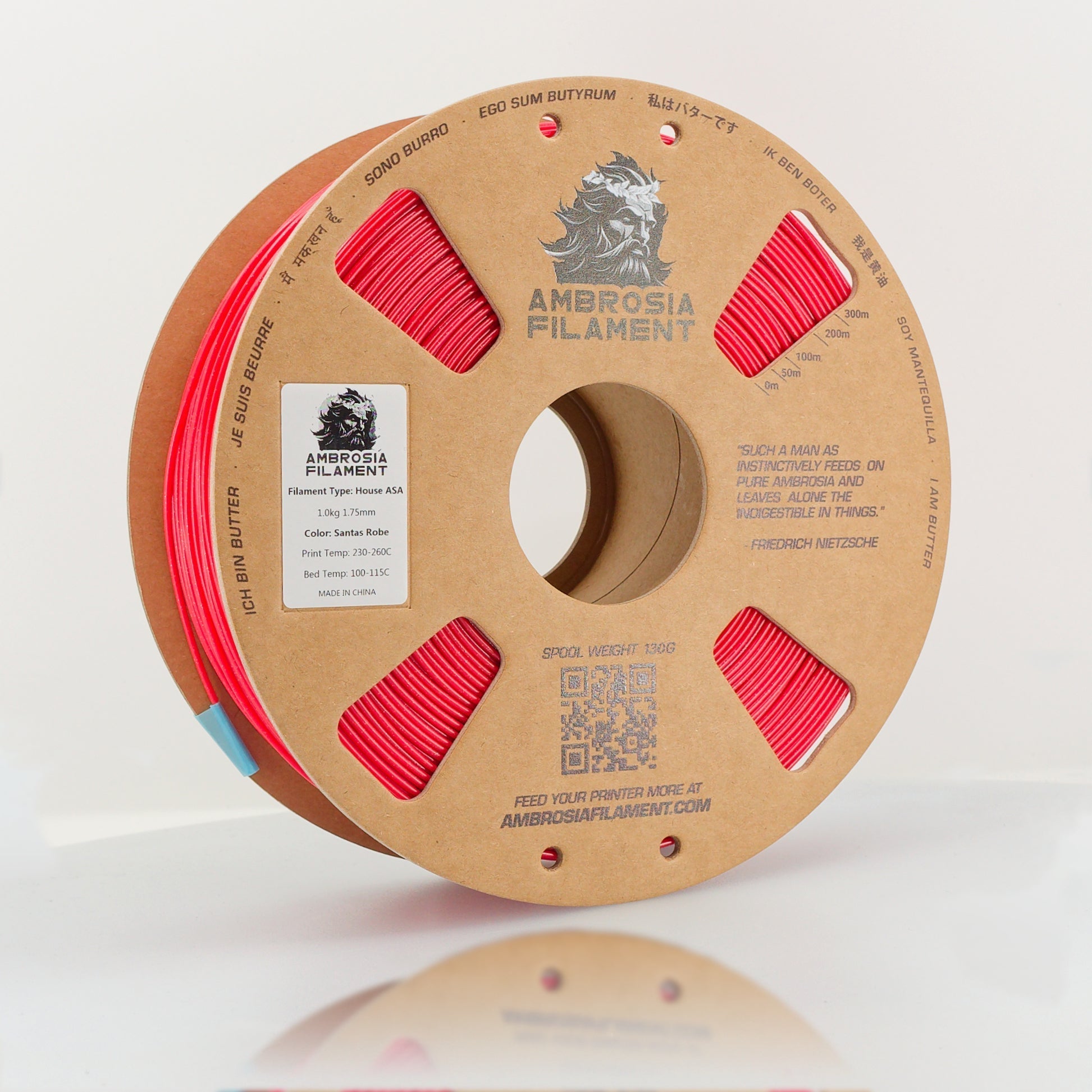 AMBROSIA Galactic (Sparkle) PLA Filament of the Gods - 1KG Bambu AMS Friendly Cardboard Spools Premium 3D Printing Filament West3D Printing