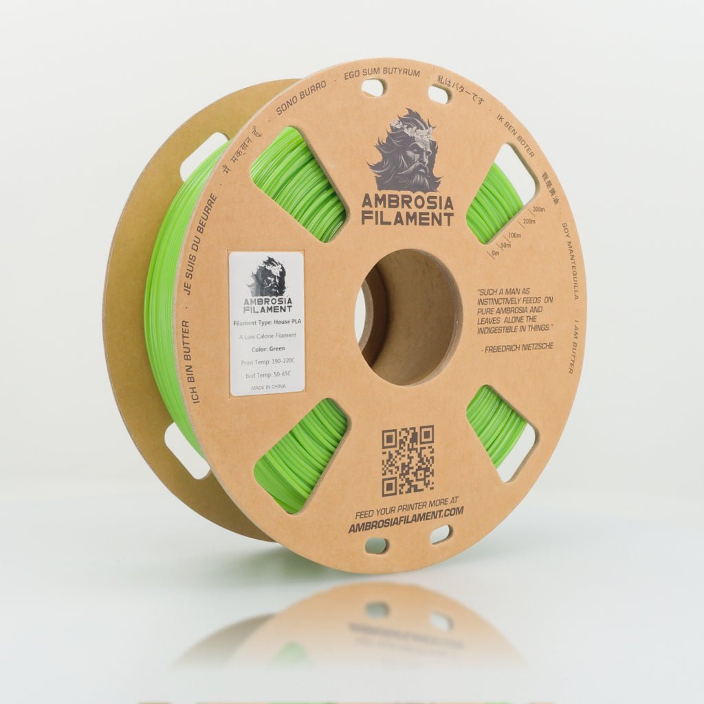 AMBROSIA PLA Filament of the Gods - 1KG Bambu AMS Friendly Cardboard Spools Premium 3D Printing Filament West3D Printing