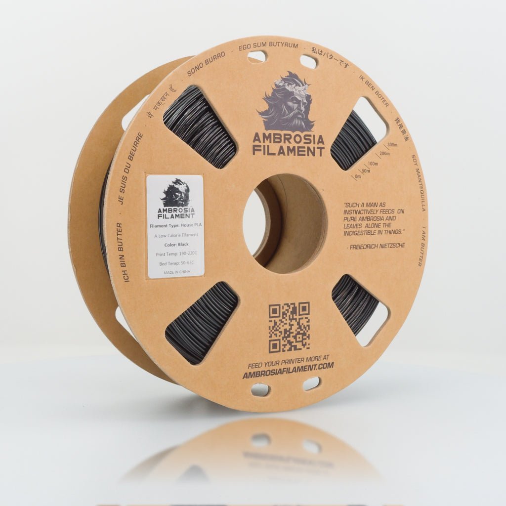 AMBROSIA PLA Filament of the Gods - 1KG Bambu AMS Friendly Cardboard Spools Premium 3D Printing Filament West3D Printing