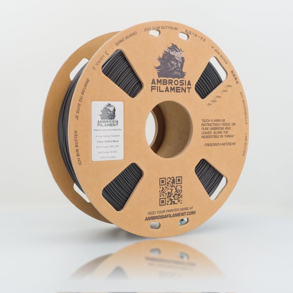 AMBROSIA PLA Filament of the Gods - 1KG Bambu AMS Friendly Cardboard Spools Premium 3D Printing Filament West3D Printing