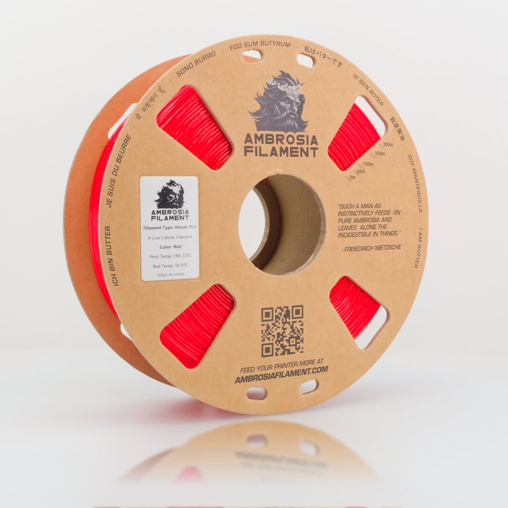 AMBROSIA PLA Filament of the Gods - 1KG Bambu AMS Friendly Cardboard Spools Premium 3D Printing Filament West3D Printing