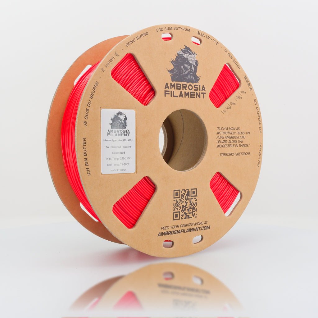 AMBROSIA Über ABS Filament of the Gods - 1KG Bambu AMS Friendly Cardboard Spools Premium 3D Printing Filament ABS+ West3D Printing
