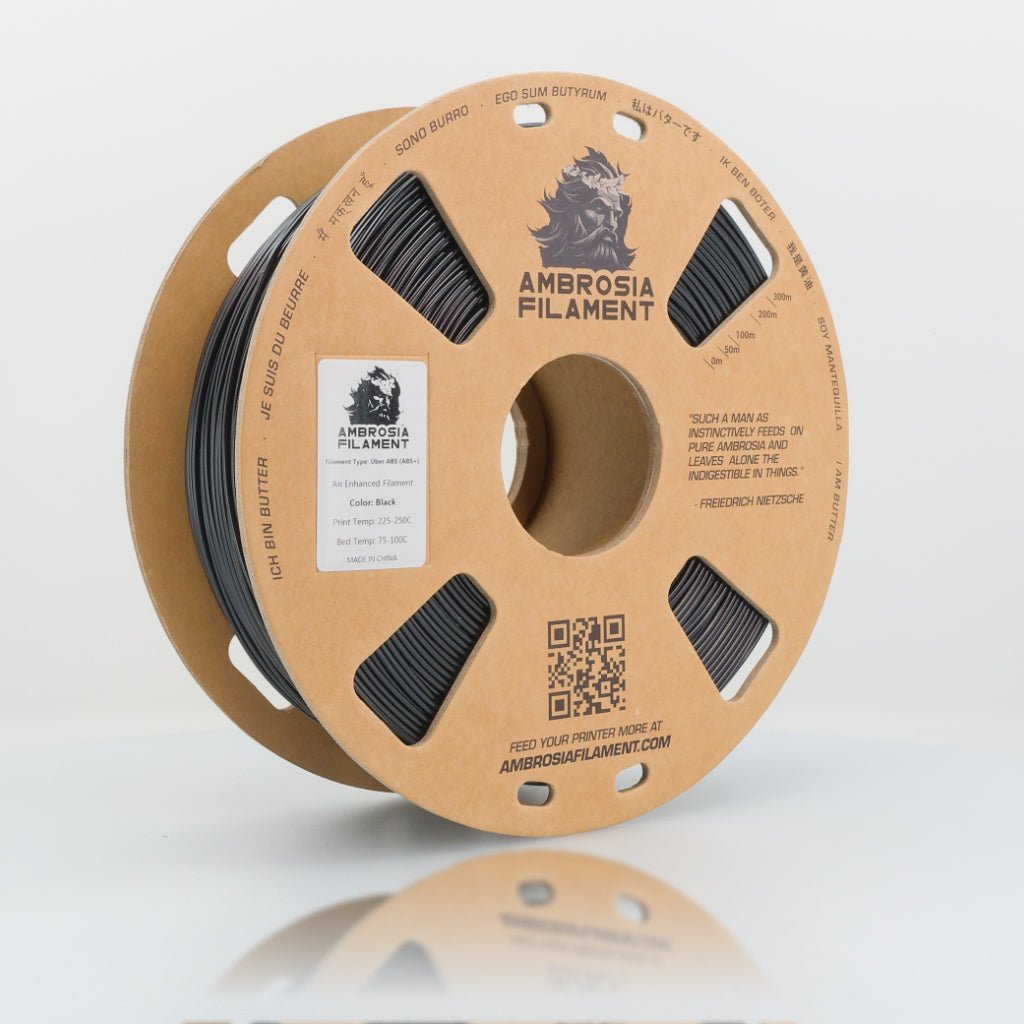 AMBROSIA Über ABS Filament of the Gods - 1KG Bambu AMS Friendly Cardboard Spools Premium 3D Printing Filament ABS+ West3D Printing