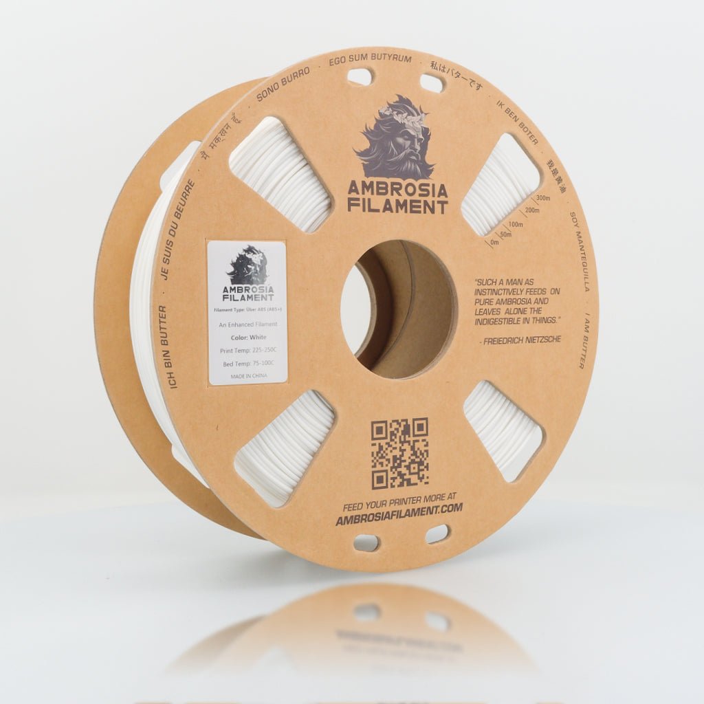 AMBROSIA Über ABS Filament of the Gods - 1KG Bambu AMS Friendly Cardboard Spools Premium 3D Printing Filament ABS+ West3D Printing