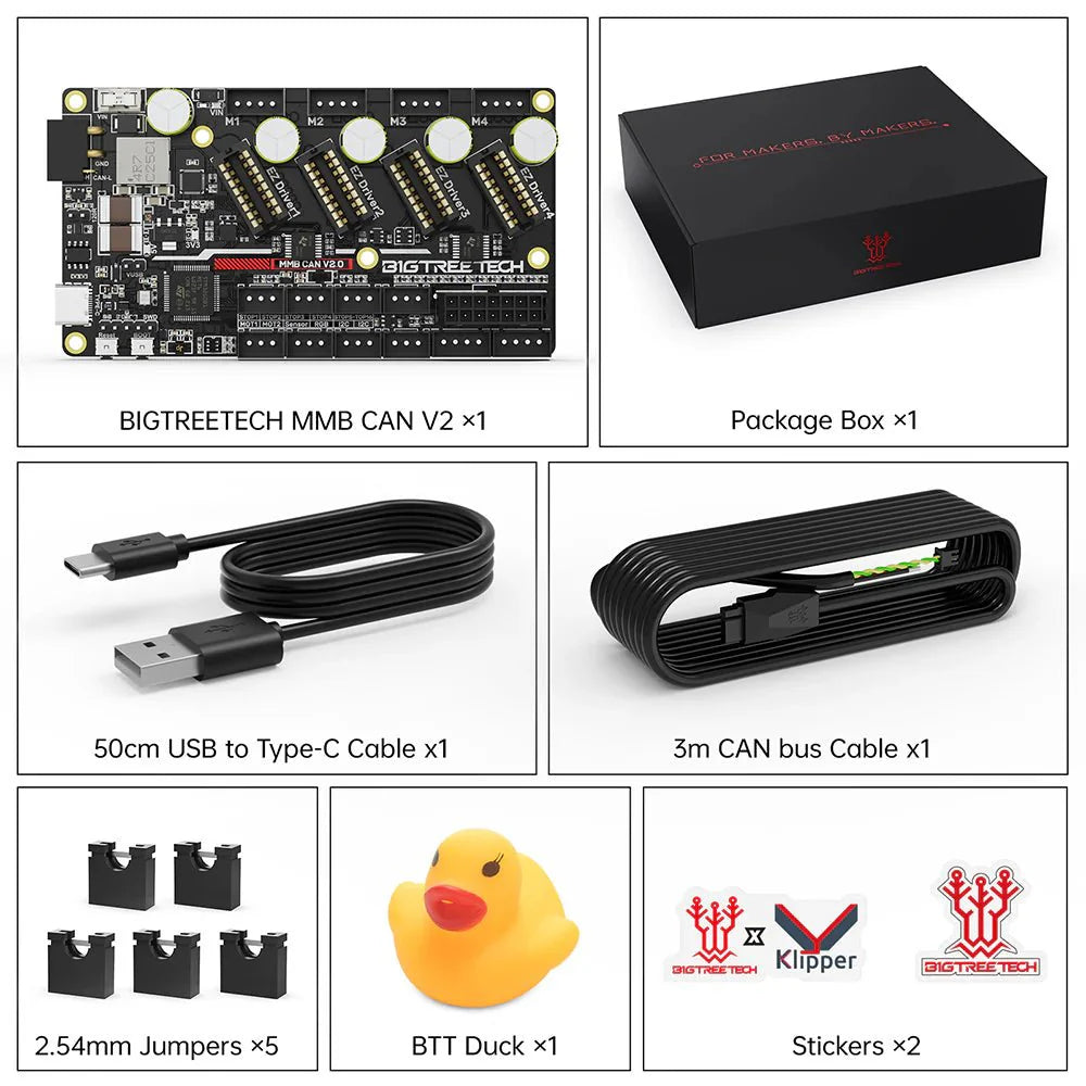BIGTREETECH MMB CAN Board For ERCF BTT Enraged Rabbit Carrot Feeder Multi-Material Solution West3D Printing