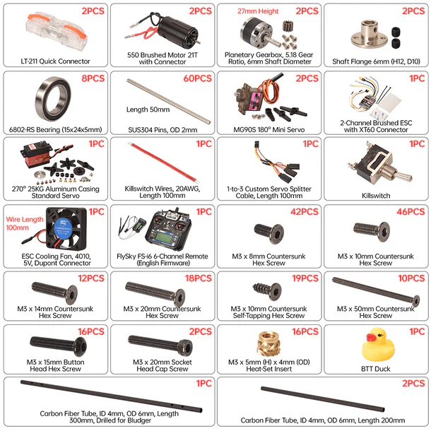 BTT (FUN)CTIONALS - DeathRacer Kit by Sam Prentice West3D Printing