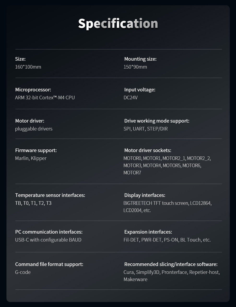 BTT Octopus Controller Board / 3D Printer Control System West3D Printing