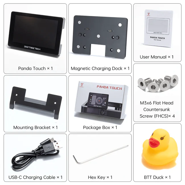 BTT Panda Touch 5-inch Touchscreen Display for Bambu Labs P1 X1 A1 P1P etc. Printers West3D Printing