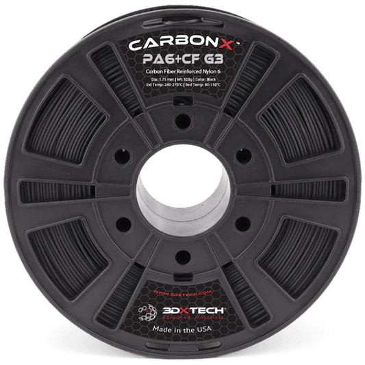 CarbonX Nylon 6+CF (PA6-CF) 3D Printer Filament by 3DXTech Made in USA 500g West3D Printing